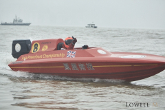 Andy Wilby (Phoenix TV) giving the thumbs up at the Macau Asia Powerboat Championship 2019