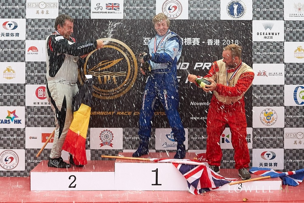 Hong Kong Powerboat Racing Championship Winners on the podium